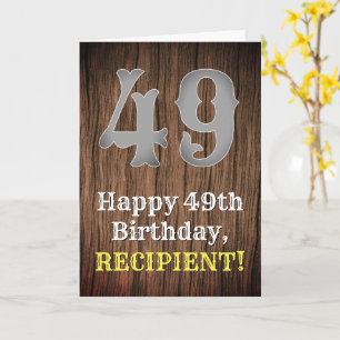 49:e födelsedag: Land Western Inspired Titta, Namn Kort