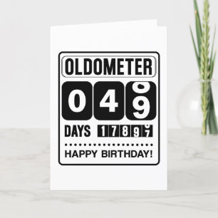 49:e födelsedag: Oldometer Card Tack Kort