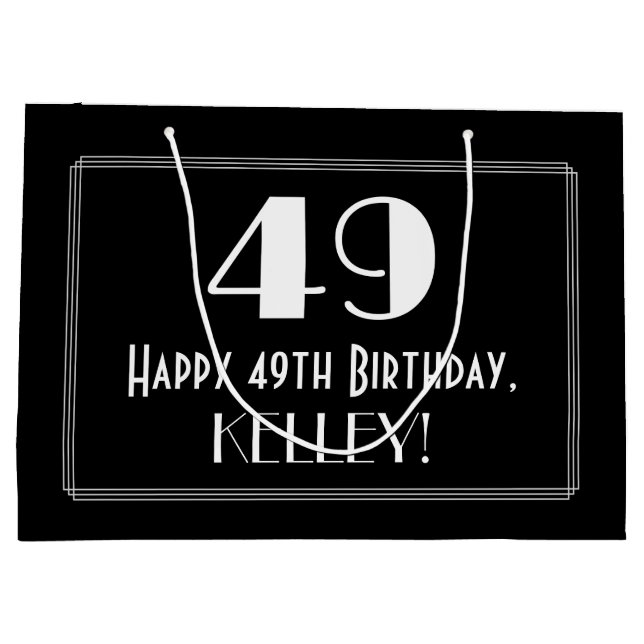 49:e födelsedagen: Art Deco Inspired Stil "49", Na (Baksidan)