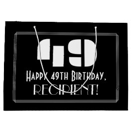 49:e födelsedagen ~ Art Deco Inspired Titta "49" +