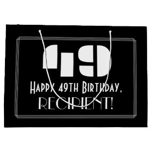 49:e födelsedagen ~ Art Deco Inspired Titta "49" +