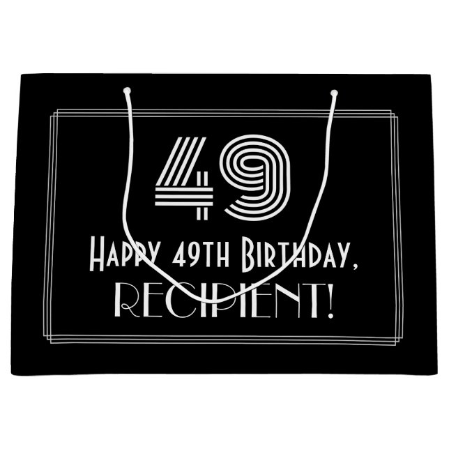 49:e födelsedagen - Art Deco Inspired Titta "49" o (Framsidan)