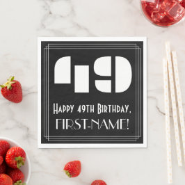 49:e födelsedagen: Art Deco Inspired Titta "49" + Pappersservett