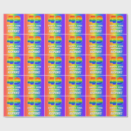 49:e födelsedagen: färgfull, Roligt Rainbow Mönste Presentpapper