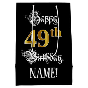 49:e födelsedagen ~ Finare-skript; Faux Guld-titta