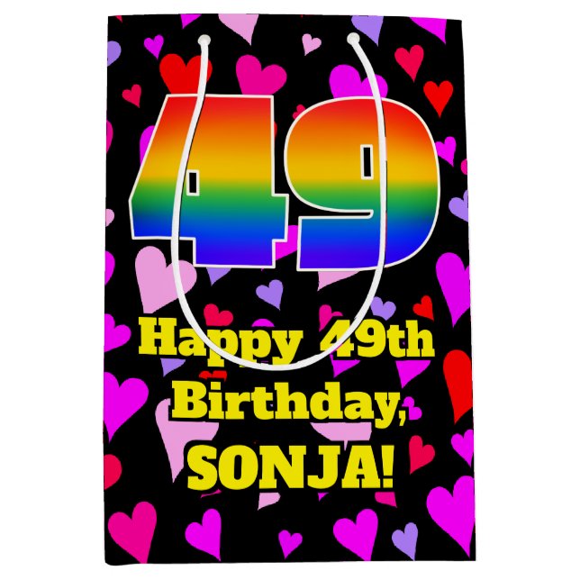 49:e födelsedagen: Loving Hearts Mönster, Regnbåge (Framsidan)