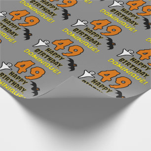 49:e födelsedagen: Spooky Halloween Theme, eget na Presentpapper