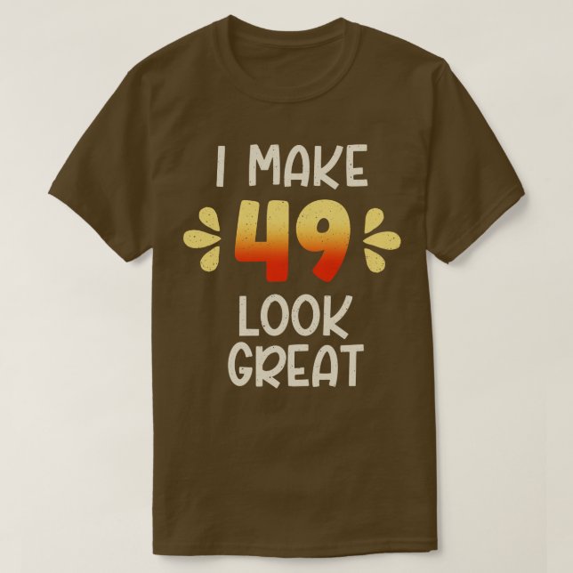 49:e födelsedagen t shirt (Design framsida)
