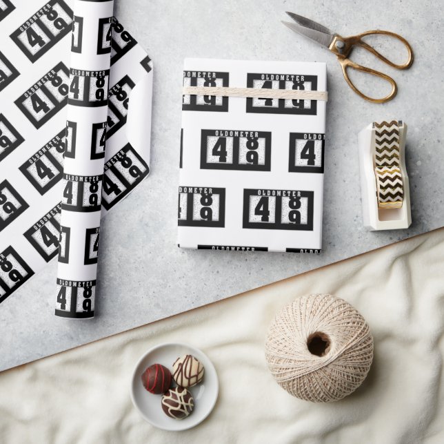 49:e födelsedagsmometer presentpapper (Hantverk)