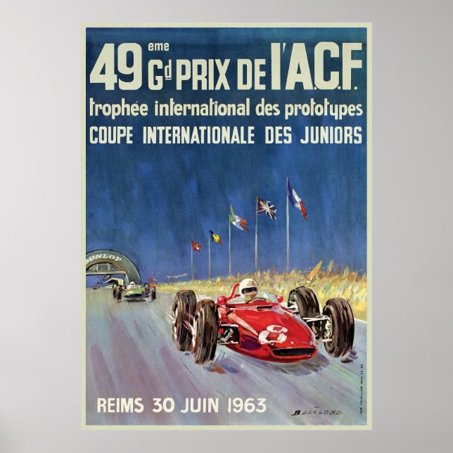 49:e Grand Prix De L'A.C.F. Reims Poster (Framsidan)