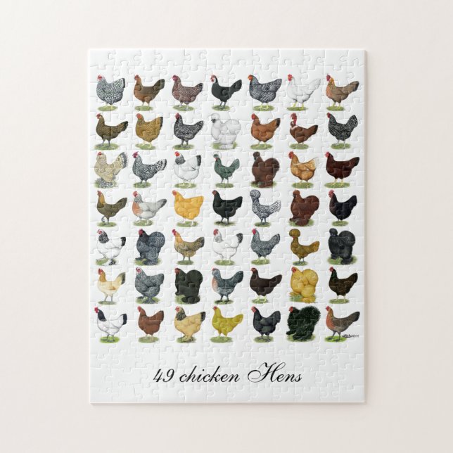 49 fega hönor pussel (Vertikal)