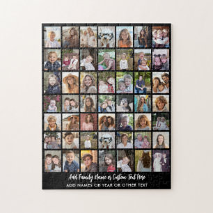 49 Fotokollagegaller med text - svart Pussel