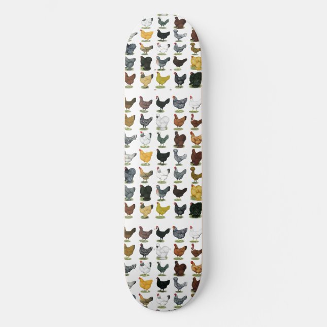 49 kycklingar skateboard bräda 21,5 cm (Framsida)