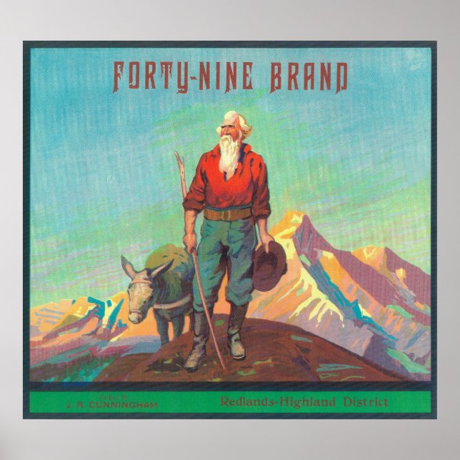 49-Orangen LabelRedlands, CA Poster (Framsidan)