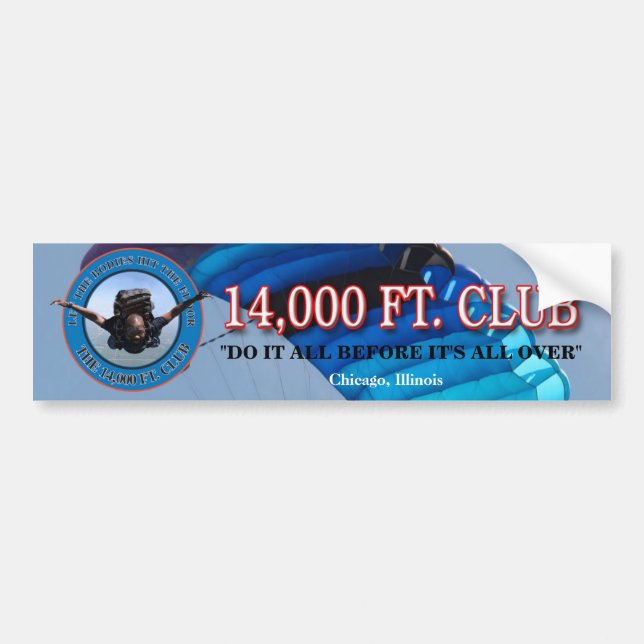 ! 4.000 ft. Klubb Bildekal (Framsidan)