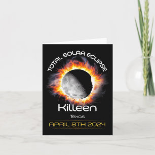 4.08.24 Total Solar Eclipse 2024 Killeen Texas Kort