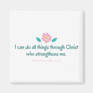 4:13 för Philippians för bibelVerseScripture Magnet