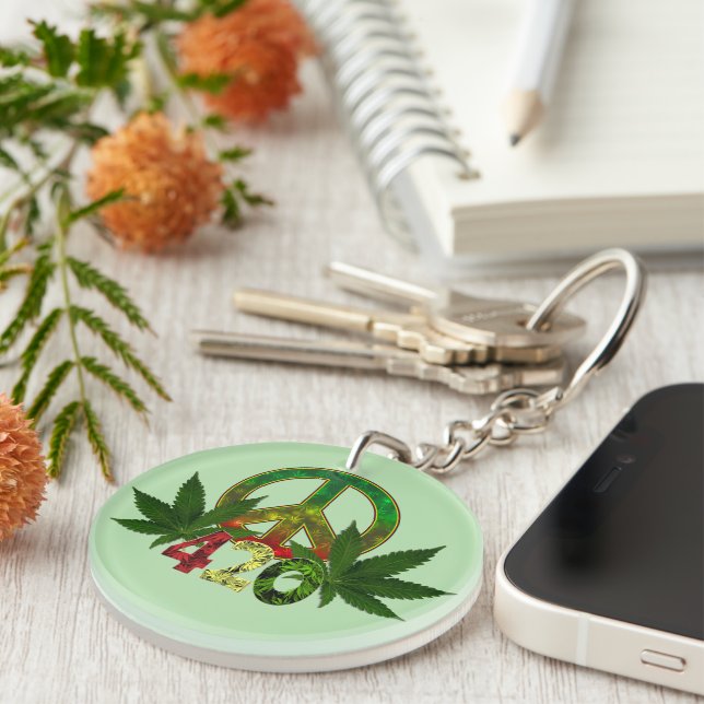 4 20 Grönten Rasta Peace Ogräs (Högra Framsidan)