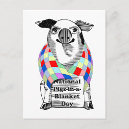 4-24 Nationell Grisar-i-a-Blanketdag Vykort
