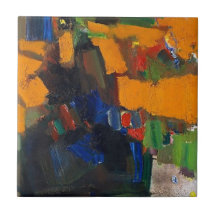 4,25-tums kvadratisk ruta med abstrakt design