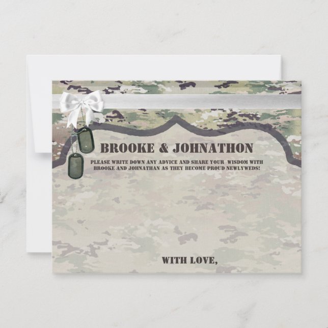 4.25x5.5 Advice Card Army OCP Camo Uniform Camofla Inbjudningar (Framsida)