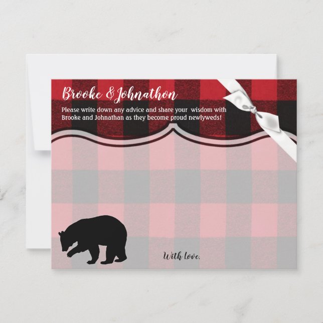 4.25x5.5 Advice Card Red Buffalo Play Bear Black Inbjudningar (Framsida)