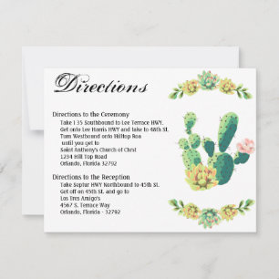 4.25x5.5 Bohemikaktus Succulents för dragkort Inbjudningar
