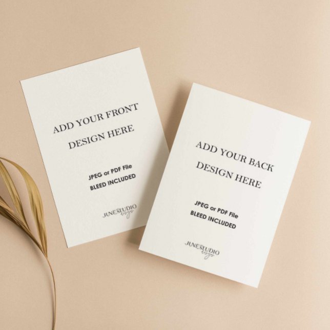 4,25x5,5" Dubbelsidig kortutskrift OSA Kort (4.25x5.5 inches Double sided card print, details card, RSVP enclosure card printing)