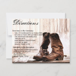 4.25x5.5 Körkort Boots Land Rustic Weste Inbjudningar