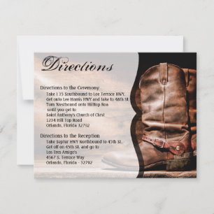 4.25x5.5 Körkort Cowboy Boots Barn Wood Rus Inbjudningar