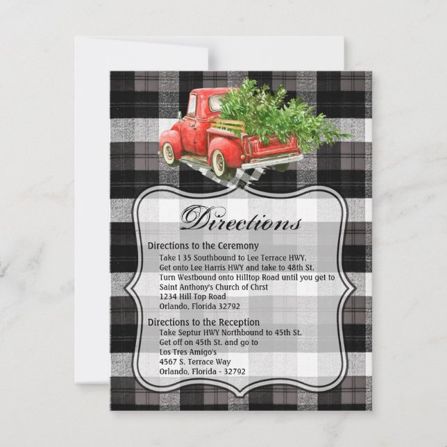 4.25x5.5 Körkort JULAFTON Lastbil Buffalo Play C Inbjudningar (Framsida)