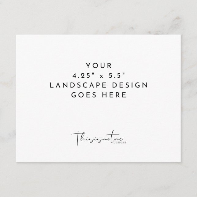 4,25x5,5" Korttryck Liggande Mall (Framsida)