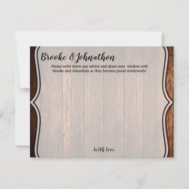 4.25x5.5 Råkort Barn Wood Land Rustic Inbjudningar (Framsida)