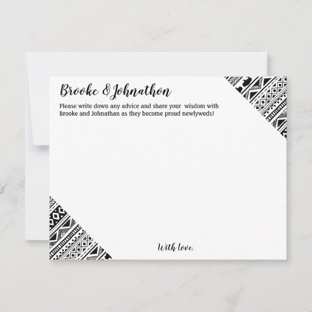 4.25x5.5 Råkort Boho Buffalo Tribal Mönster B Inbjudningar (Framsida)