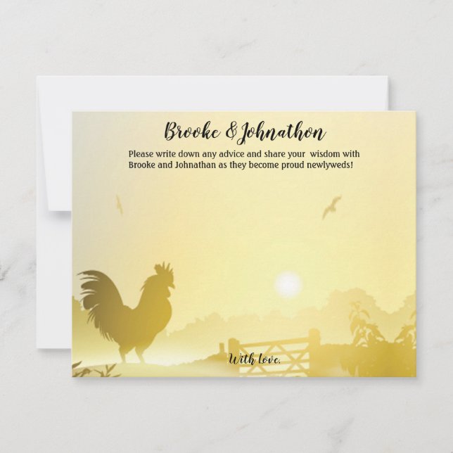 4.25x5.5 Råkort Sunny Morgon Farm Land Ru Inbjudningar (Framsida)