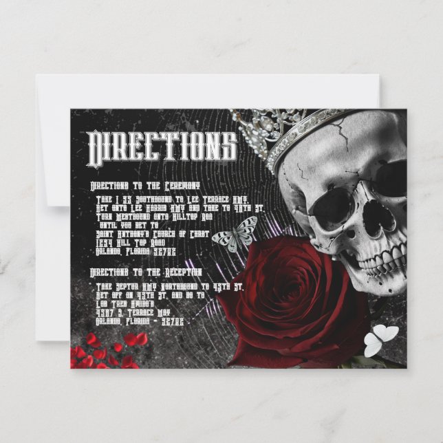 4.25x5.5 Riktningskortets dragande Adeline Zade Me Inbjudningar (Framsida)