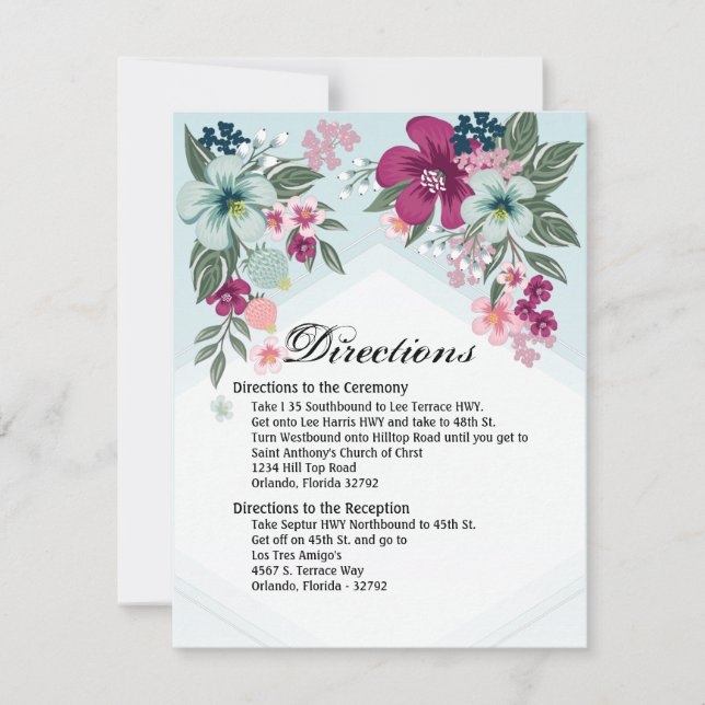 4.25x5.5 Tropiskt fobi på Blue Om Inbjudningar (Framsida)