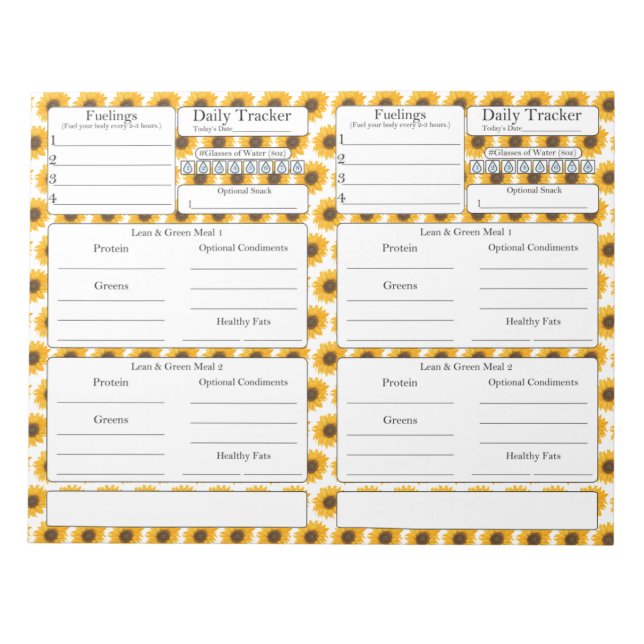 4-2-1-måltidsspårare anteckningsblock (Framsida)