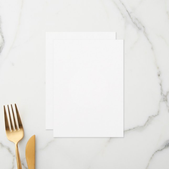 4,5-tums x 6,25-tums platt menykort meny (Fram/Back In Situ)