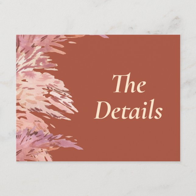 4,5 x 5,5 Bröllop-information infoga Tilläggskort (Framsida)