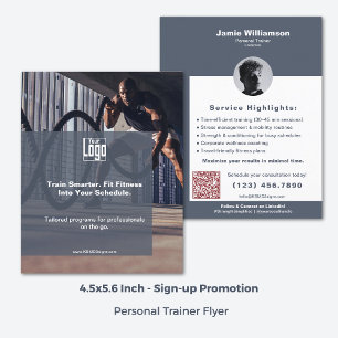4,5x5,6 tum Corporate Fitness Personlig Tränare Flygblad