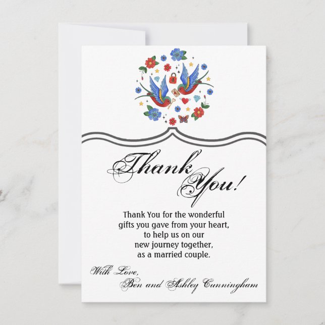 4.5x6.25 Tack för att du fick det traditionella få Inbjudningar (Framsida)