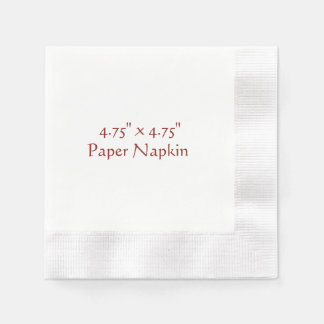 4,75" x 4,75" Vit Präglad Cocktail Pappersservett