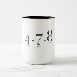 4 7 8 Andningsteknik | Meditation Två-Tonad Mugg