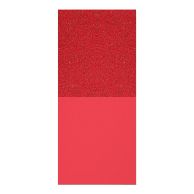 4 × 9″ rött rackkort med dubbla Avslutar (Glitter  Reklamkort (Framsidan)