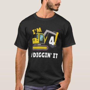 4:a födelsedagen jag är 4 och Gräver den Party 2 T Shirt