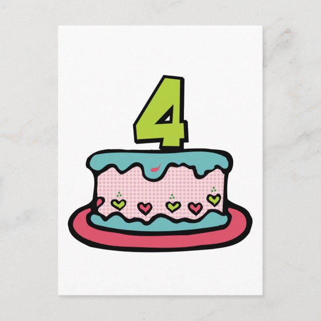 4 Ålderskaka Vykort (Framsida)