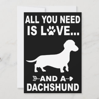 4 Allt Du Behöver Är Kärlek Och En Dachshund Inbjudningar