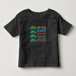 4 år gamla Sopor Pojken Lastbil 4e födelsedagen T Shirt