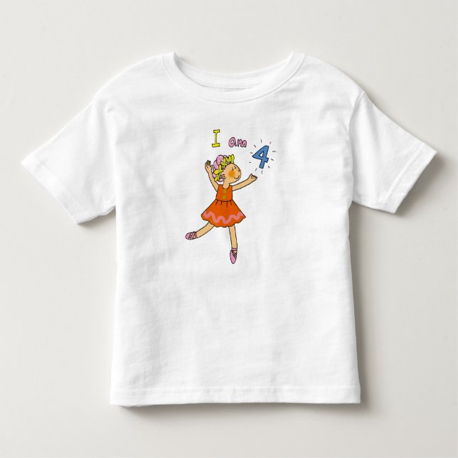 4 år gammal ballerina tee (Framsida)